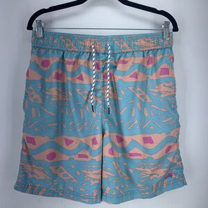 Maui And Sons‎ Mens Large Board Shorts Swim Bottoms Trunks Abstract Aztec Aloha